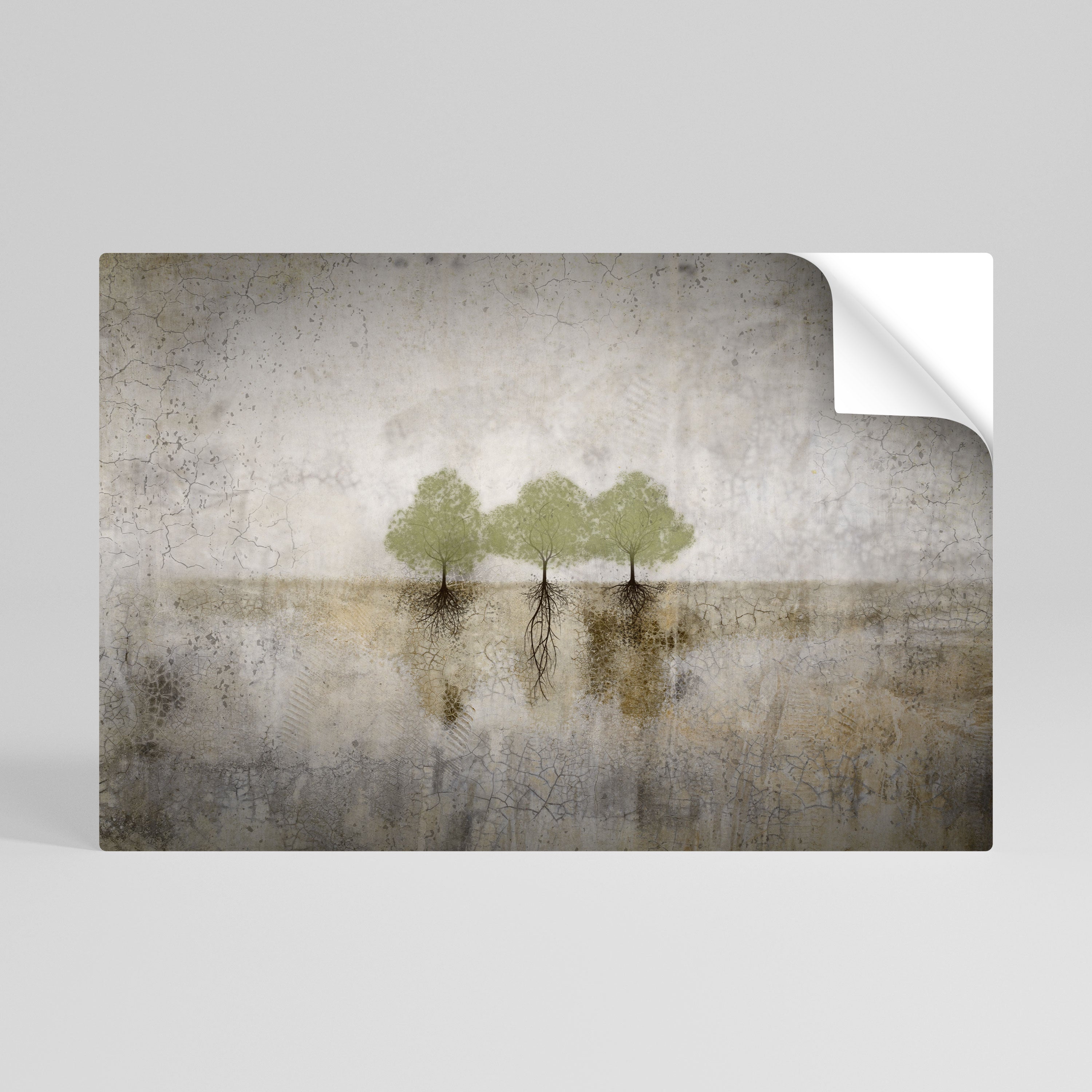 RAÍCES DEL TIEMPO Póster horizontal autoadhesivo