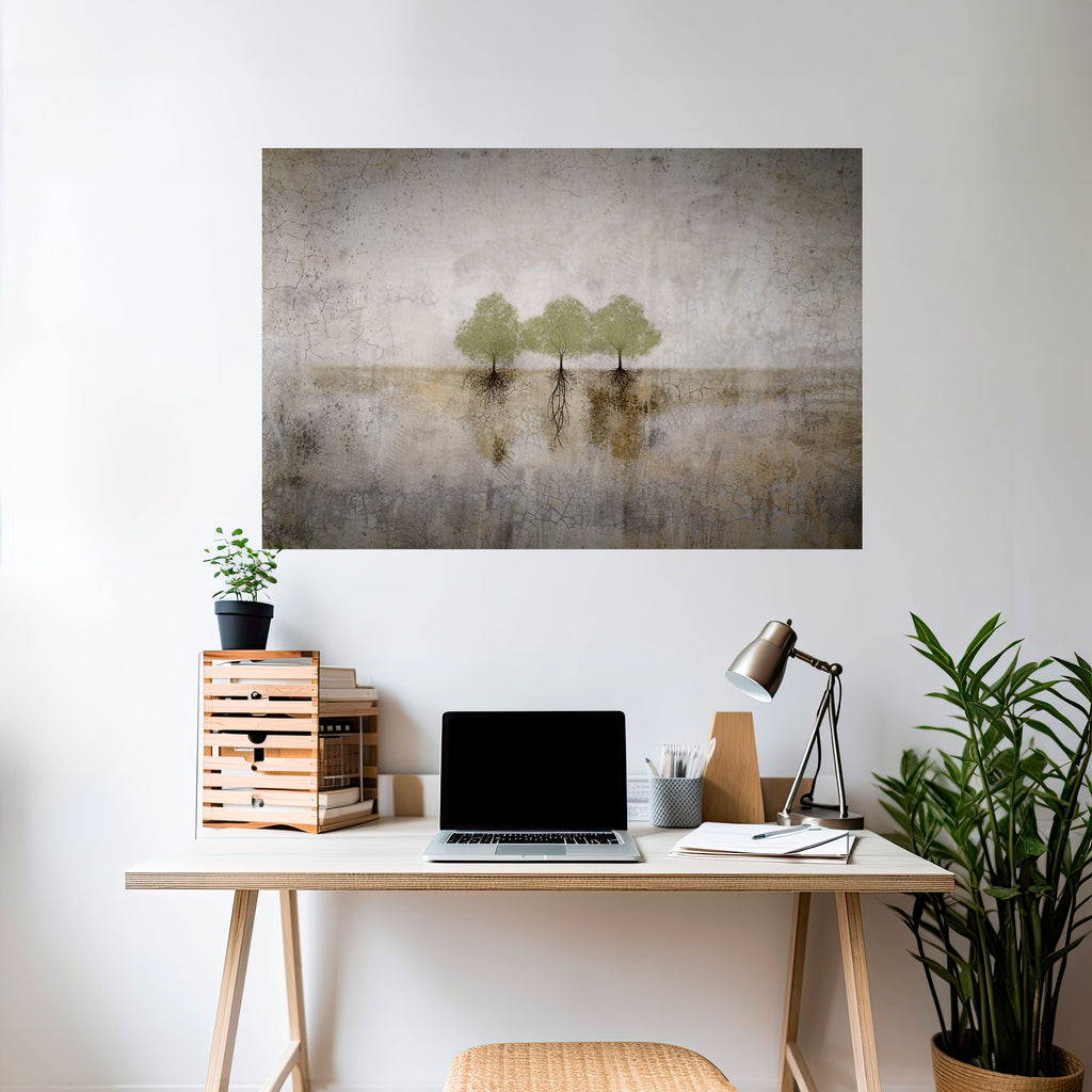 RAÍCES DEL TIEMPO Póster horizontal autoadhesivo