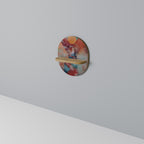 THE DEER MOUNTAIN Estante Ovalado Decorativo en Efecto Roble