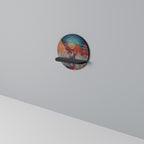 THE DEER MOUNTAIN Estante Redondo Decorativo en Acabado Negro