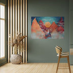 THE DEER MOUNTAIN Peel and Stick Horizontal Poster