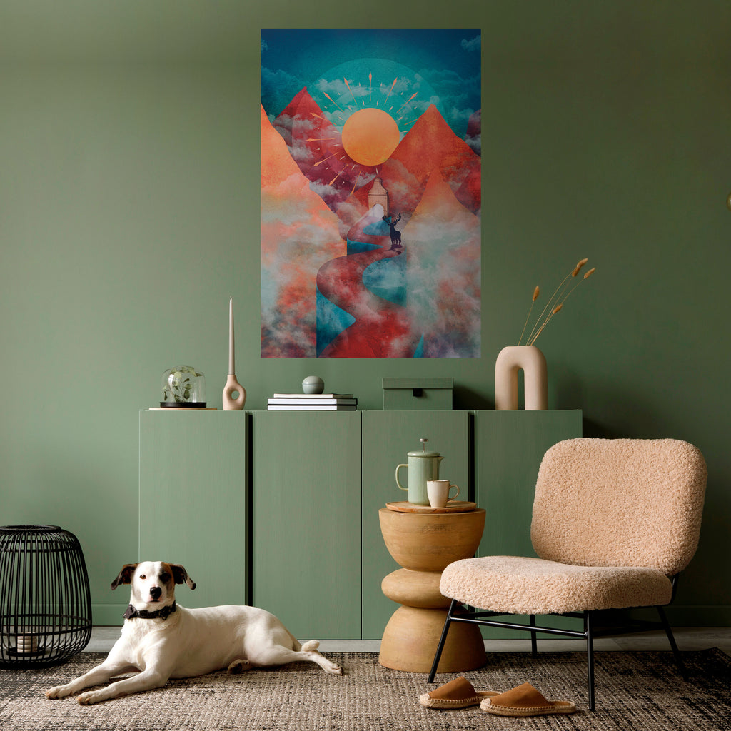 THE DEER MOUNTAIN Peel and Stick Vertical Poster