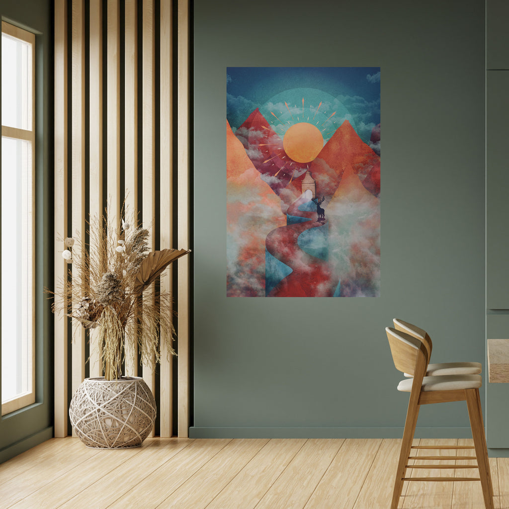 THE DEER MOUNTAIN Peel and Stick Vertical Poster