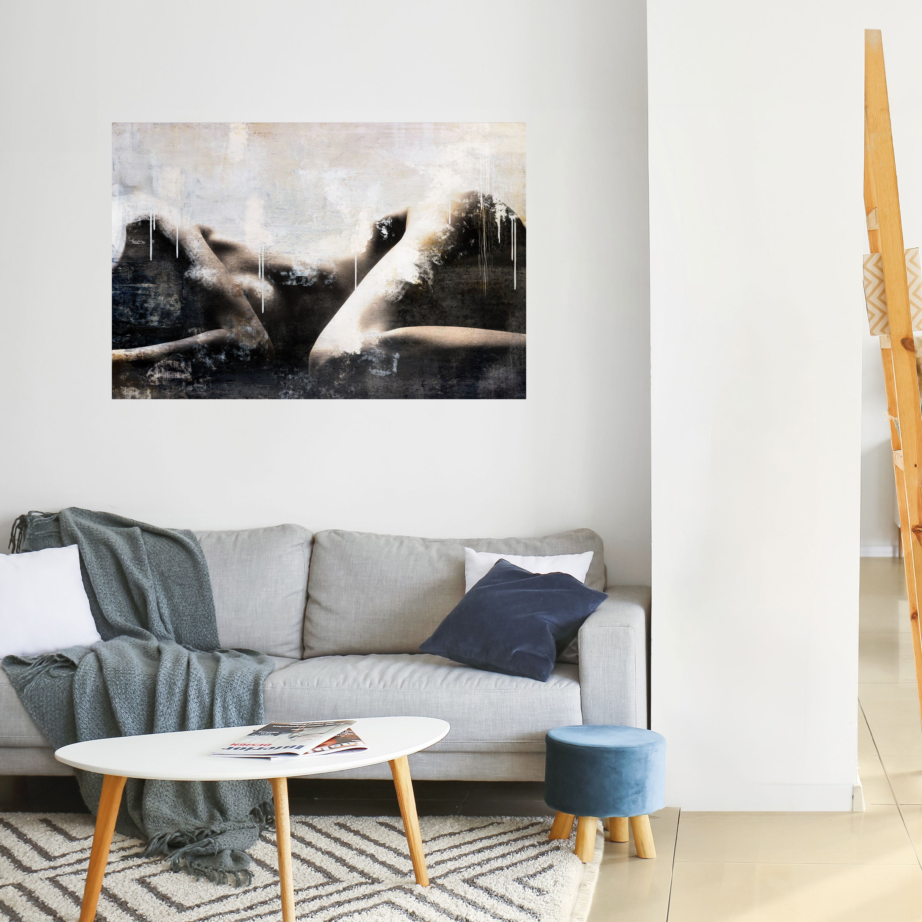 PÉRDIDA DE TIEMPO Póster horizontal autoadhesivo