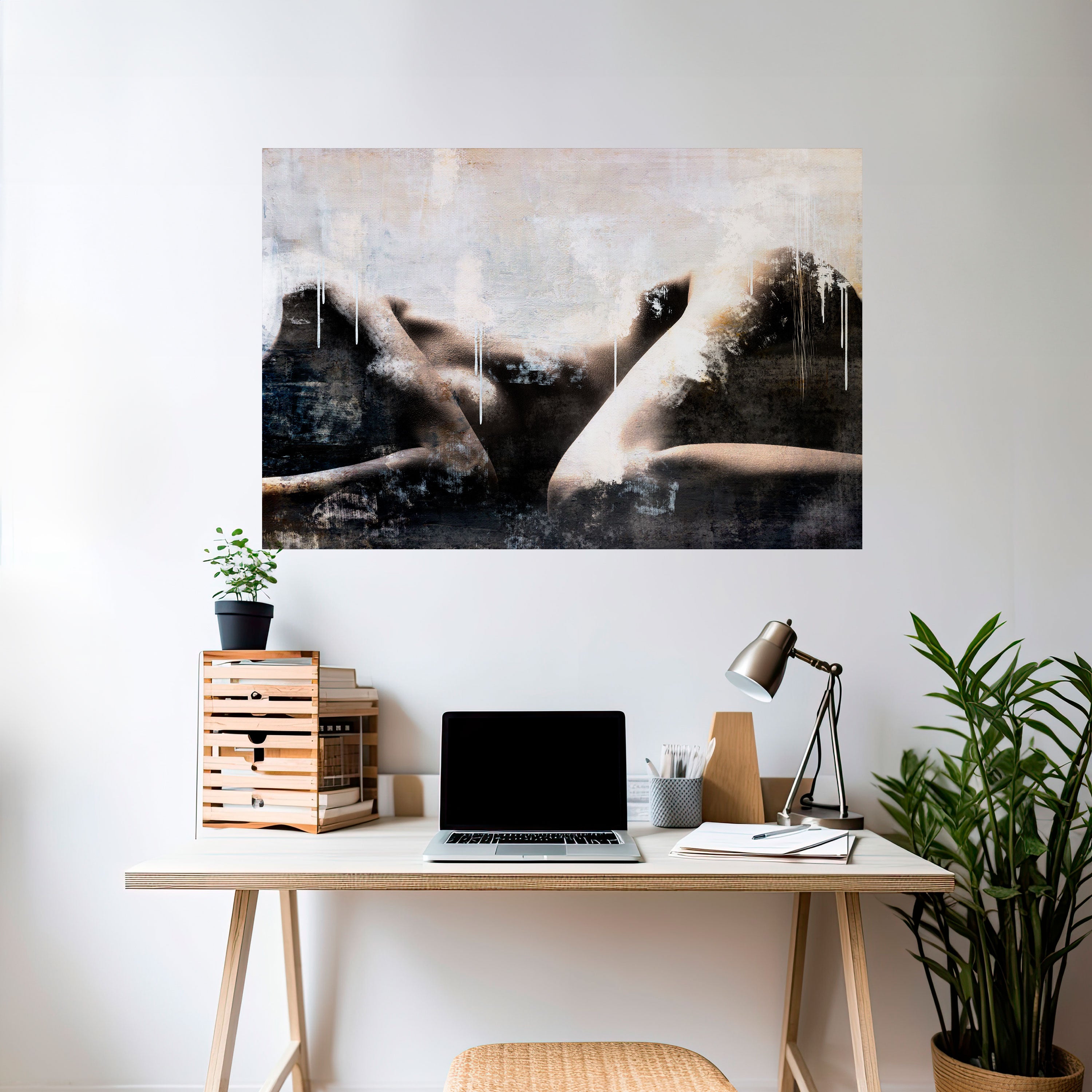 PÉRDIDA DE TIEMPO Póster horizontal autoadhesivo