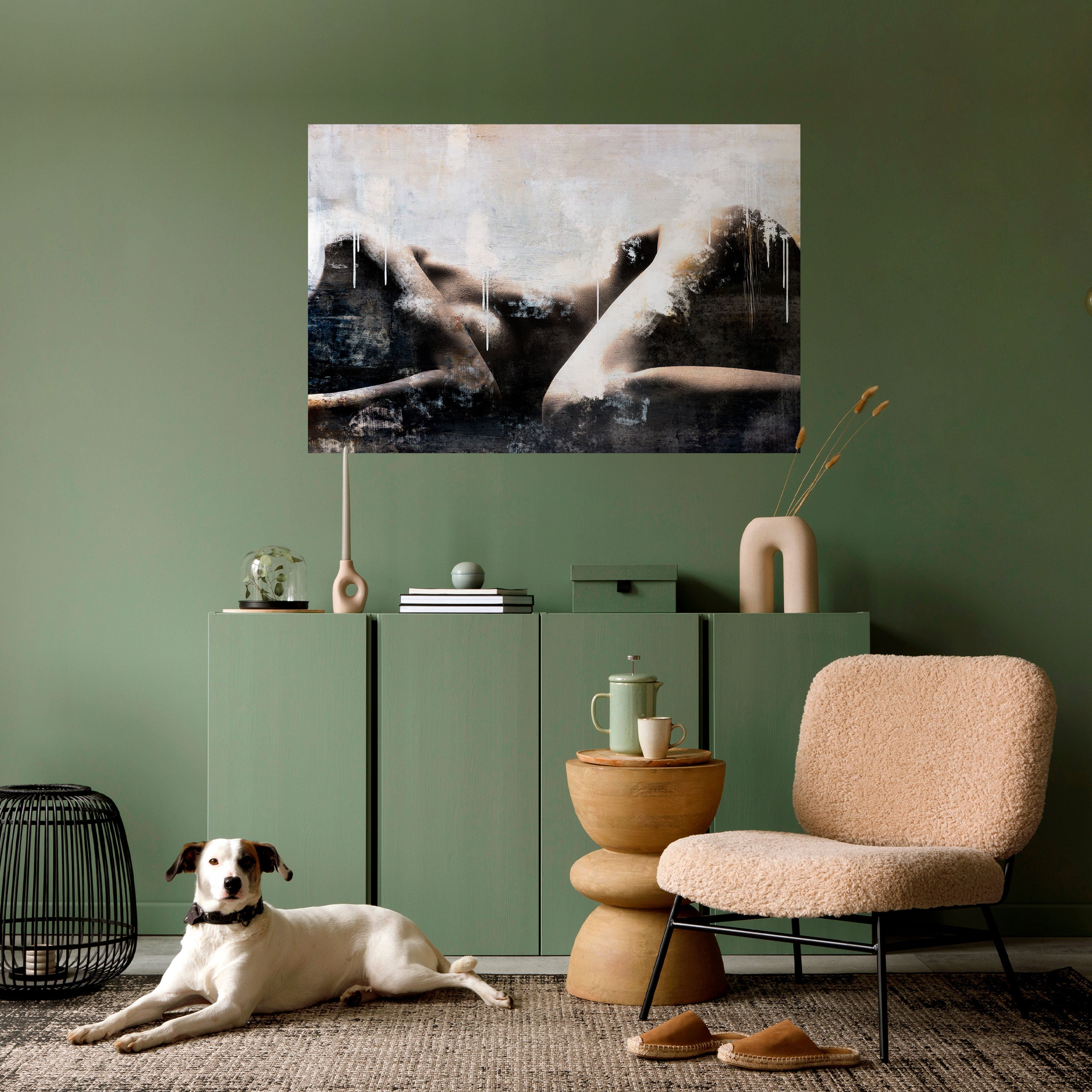 PÉRDIDA DE TIEMPO Póster horizontal autoadhesivo