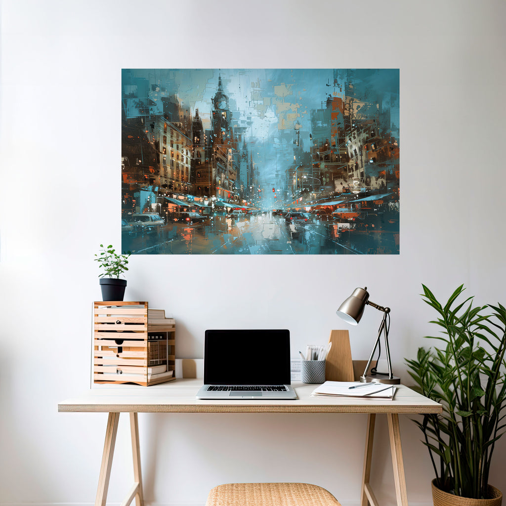 Póster horizontal autoadhesivo FIEBRE URBANA