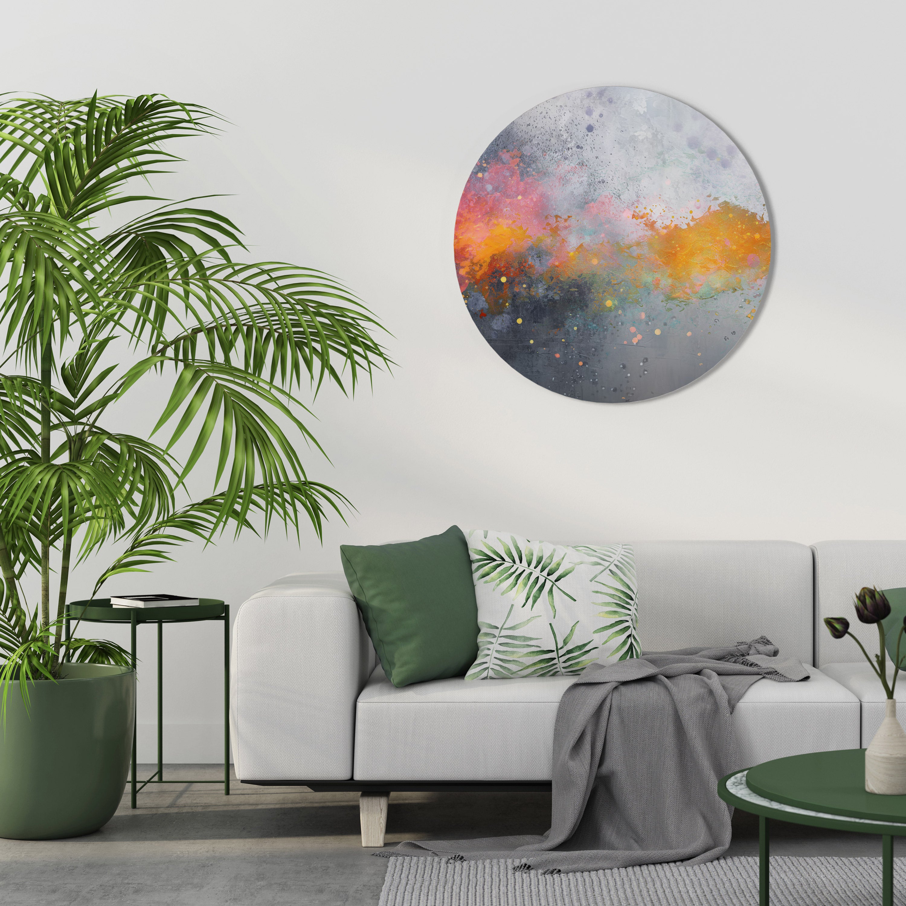 PIXY ROAD Round Wall Art