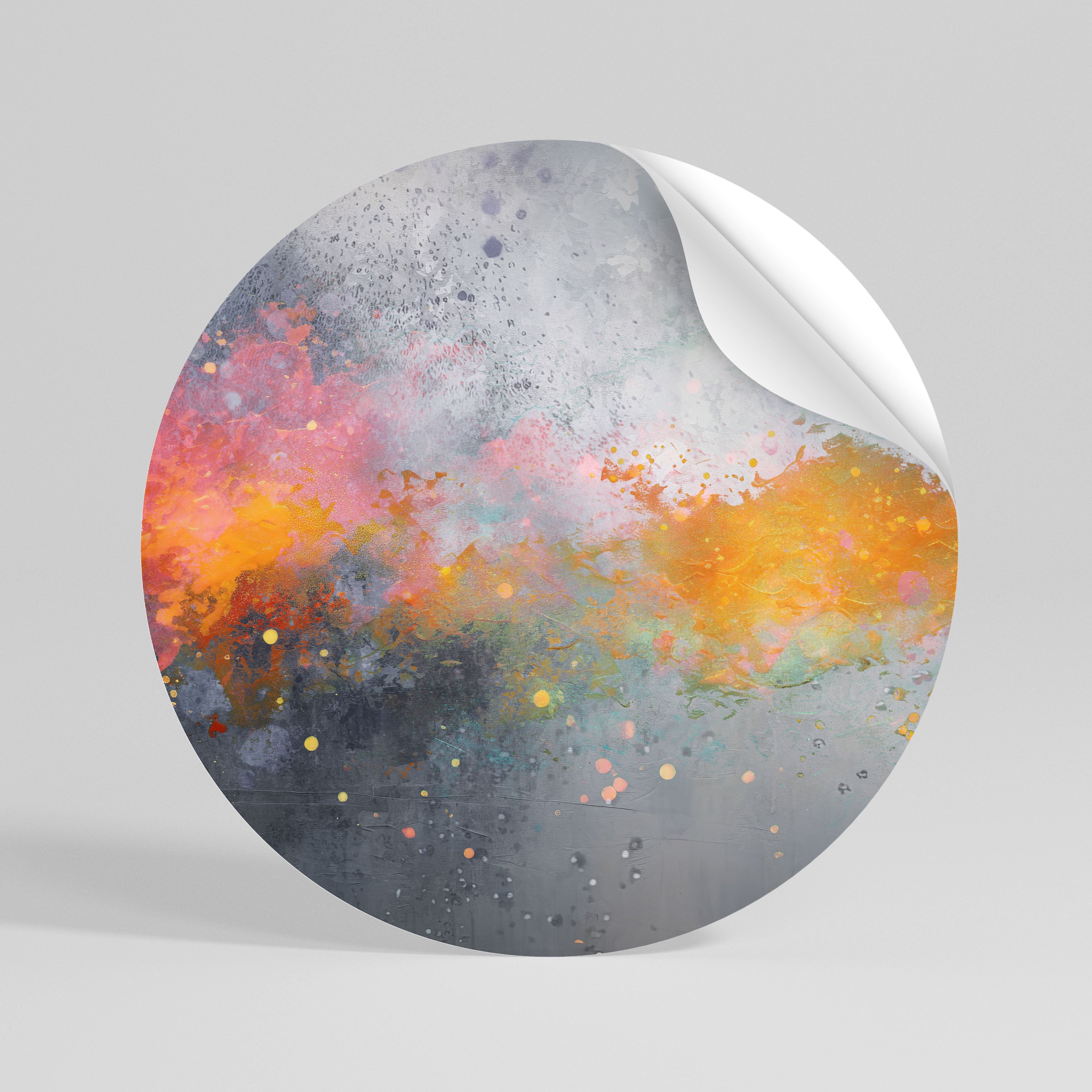 PIXY ROAD Peel and Stick Round Sticker