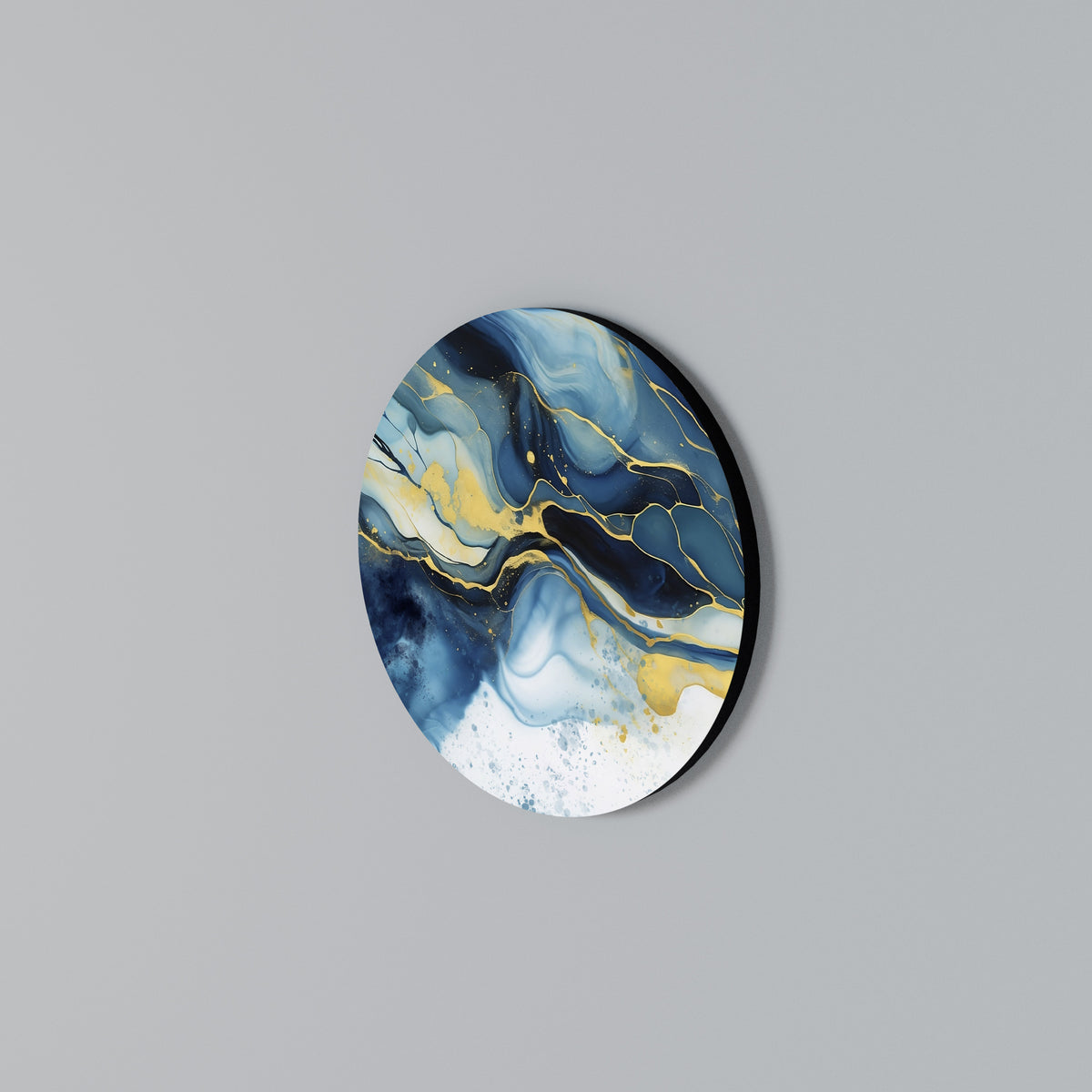 INKY MARBLE Arte de pared redondo