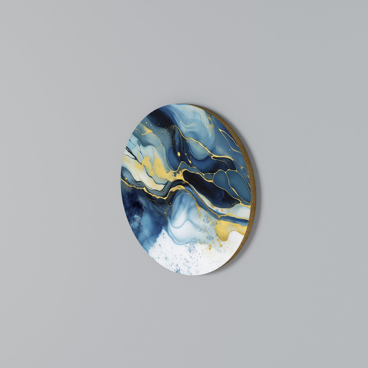 INKY MARBLE Arte de pared redondo