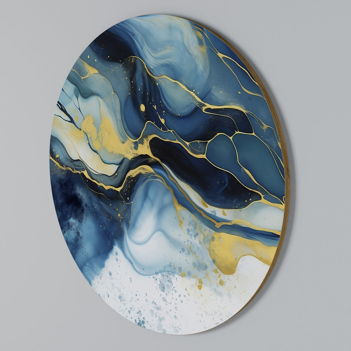 INKY MARBLE Arte de pared redondo