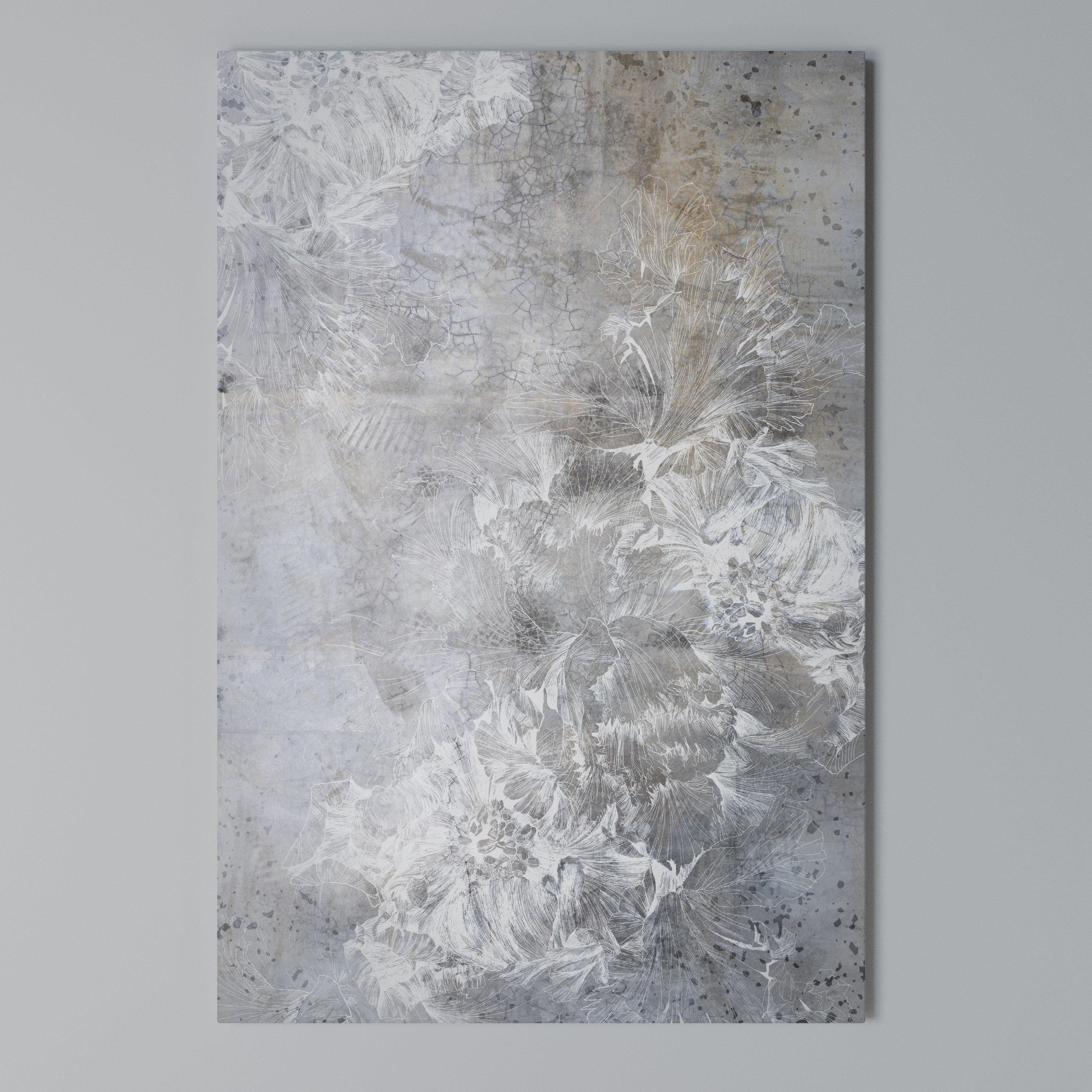 WHITE WHISPER Cuadro en lienzo vertical