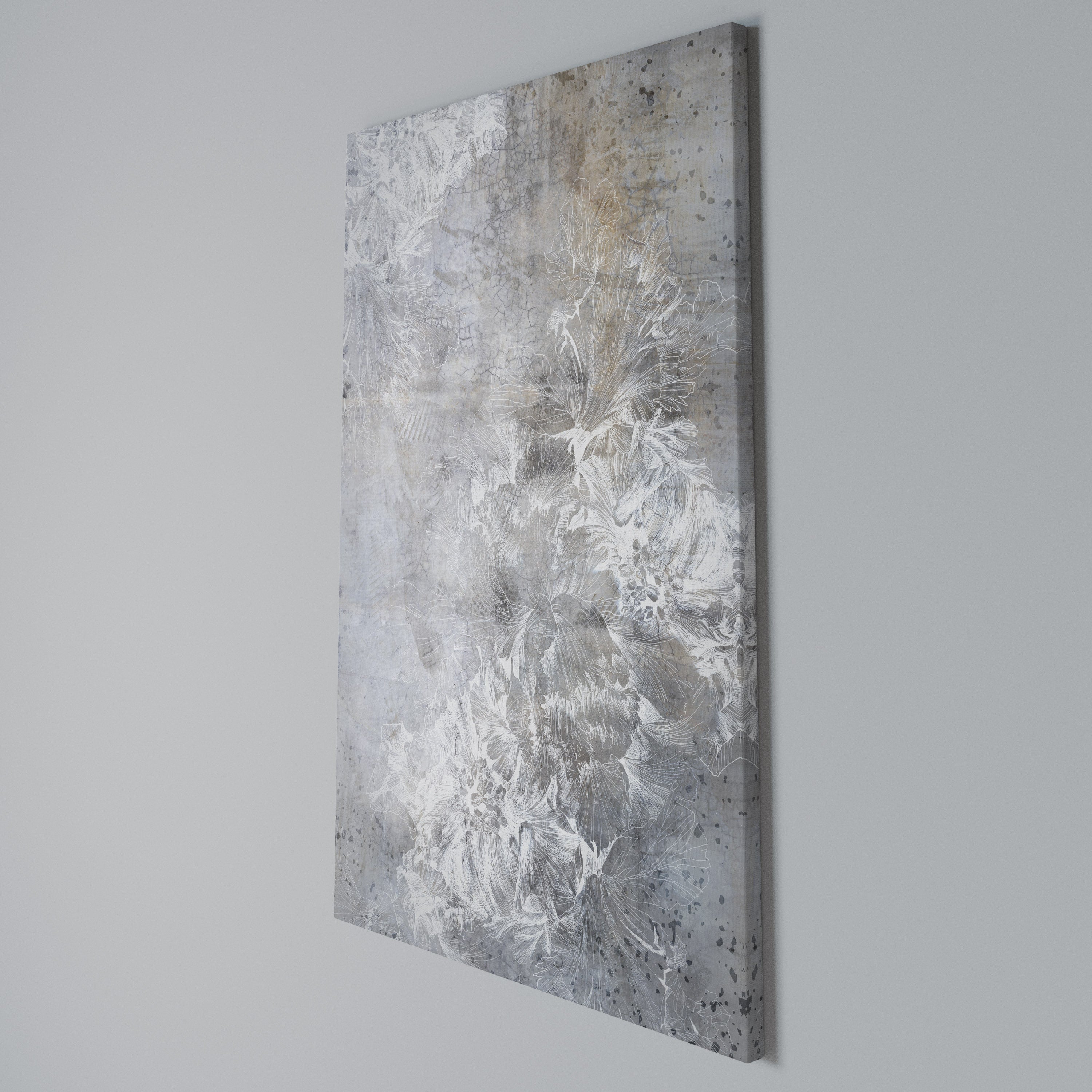 WHITE WHISPER Cuadro en lienzo vertical