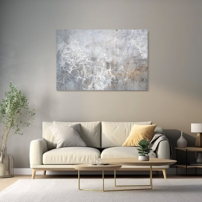 WHITE WHISPER Cuadro en lienzo horizontal