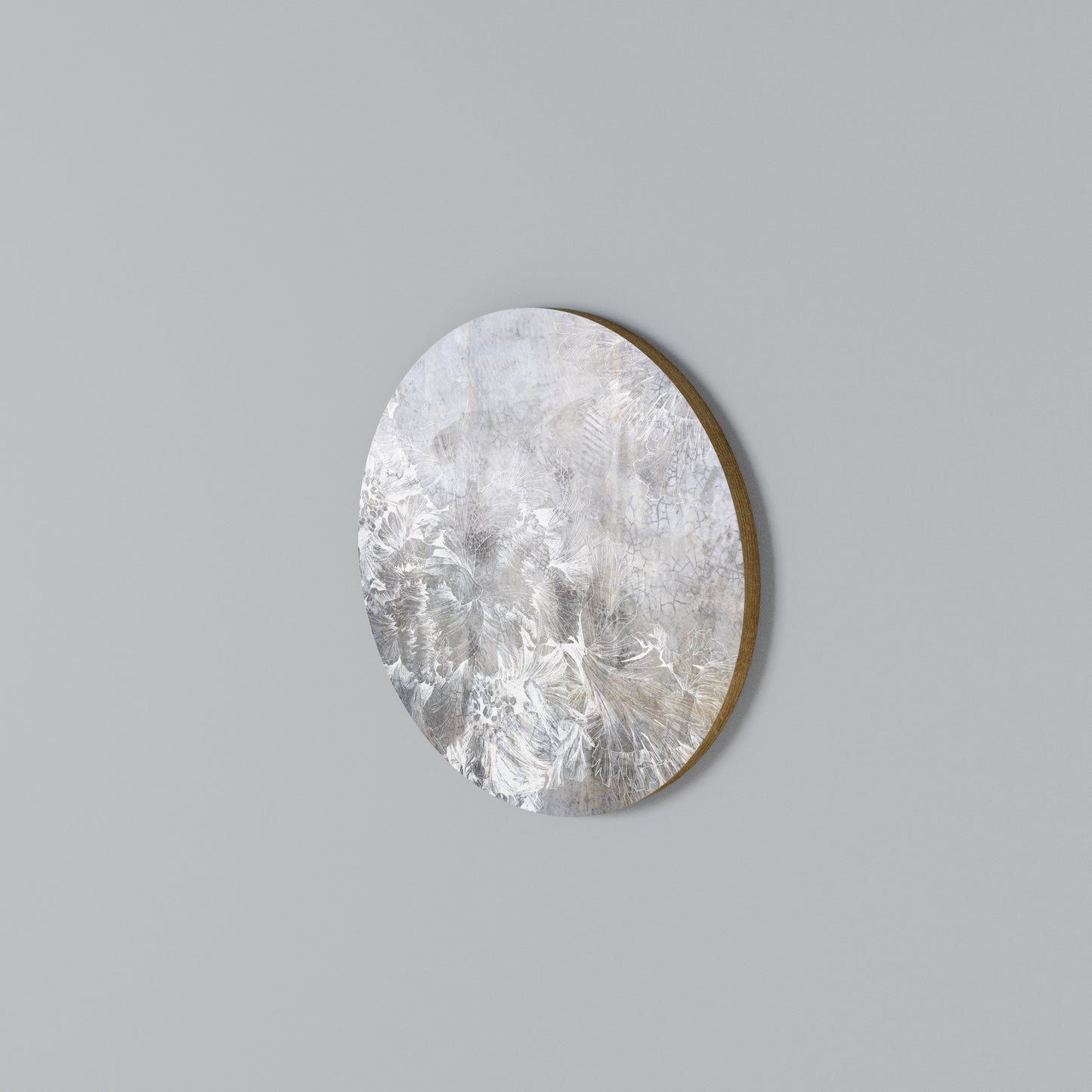 WHITE WHISPER Arte de pared redondo