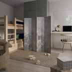 WHITE WHISPER Biombo Decorativo de 4 Paneles