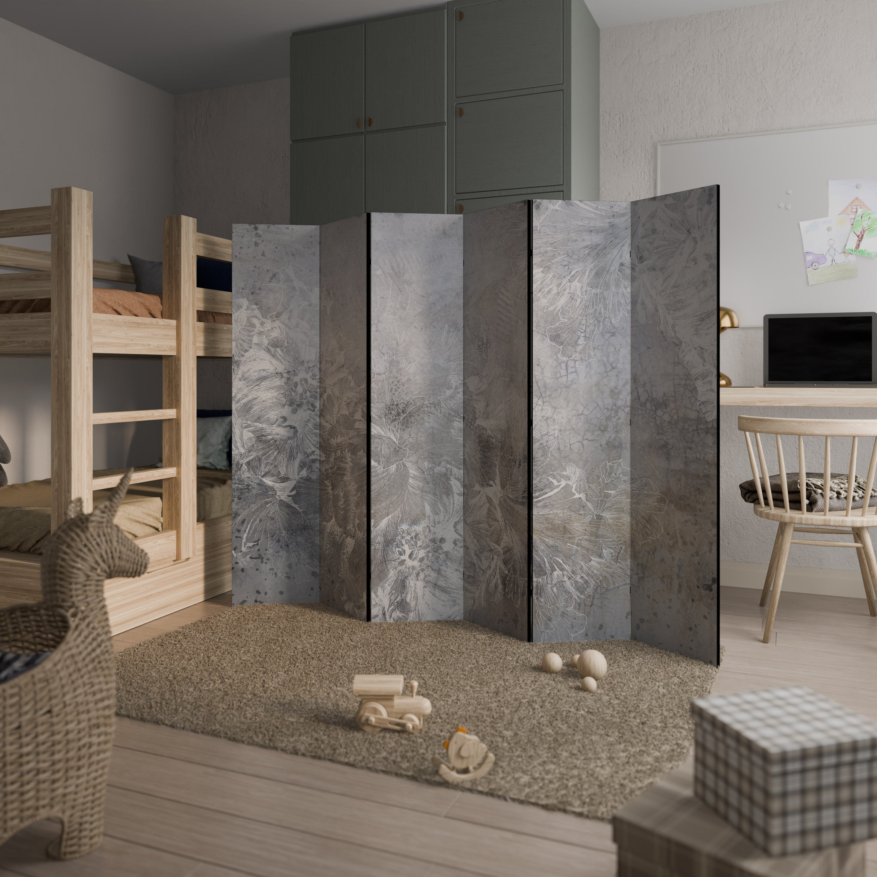 WHITE WHISPER Decorative 6-Panel Room Divider