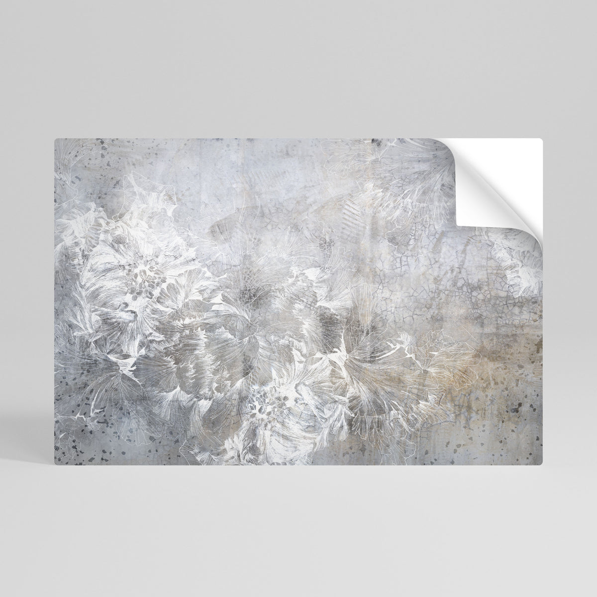 WHITE WHISPER Póster adhesivo horizontal