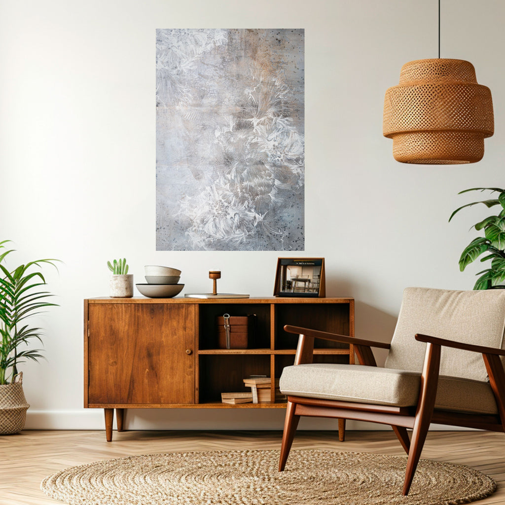 WHITE WHISPER Peel and Stick Vertical Poster