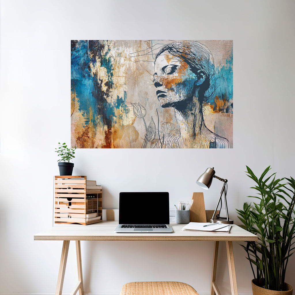 ROMPE EL SILENCIO Póster horizontal autoadhesivo