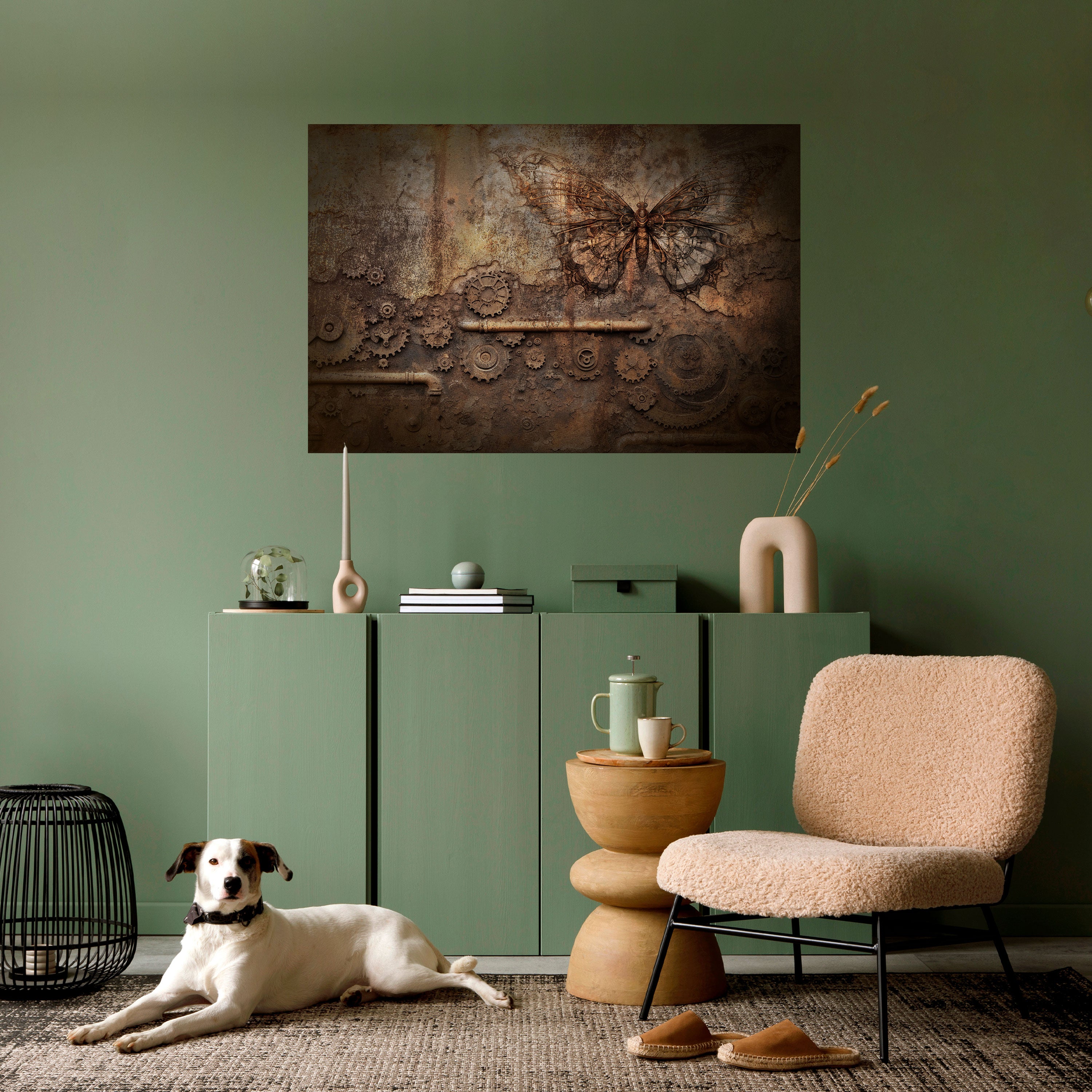 Póster horizontal autoadhesivo MARIPOSA MECÁNICA