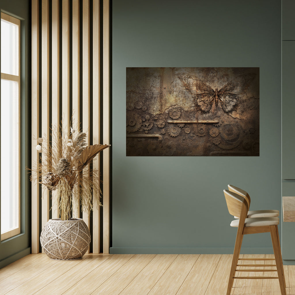 Póster horizontal autoadhesivo MARIPOSA MECÁNICA