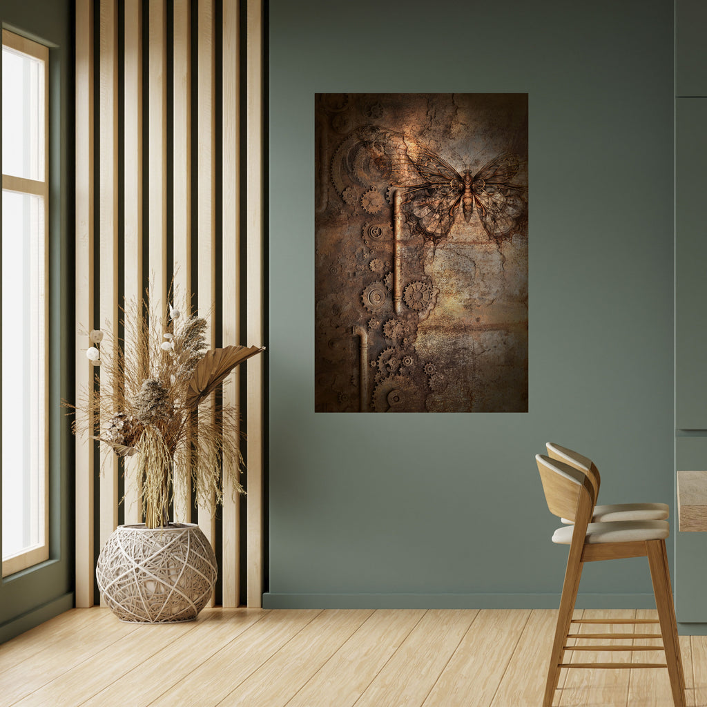 MECHANICAL BUTTERFLY Peel and Stick Vertical Poster