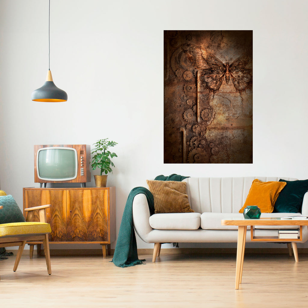 MECHANICAL BUTTERFLY Peel and Stick Vertical Poster