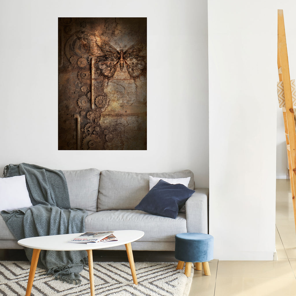 MECHANICAL BUTTERFLY Peel and Stick Vertical Poster