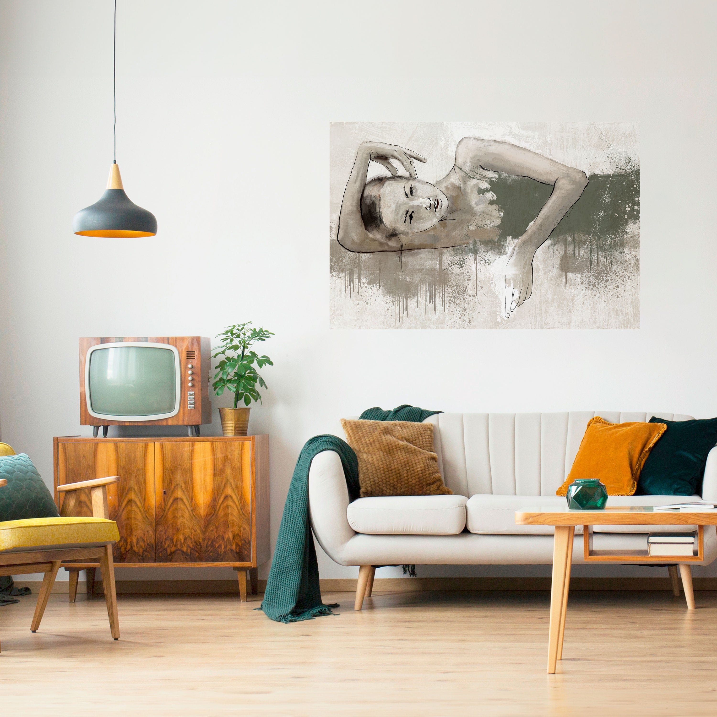 Póster horizontal autoadhesivo CONGELADO EN EL TIEMPO