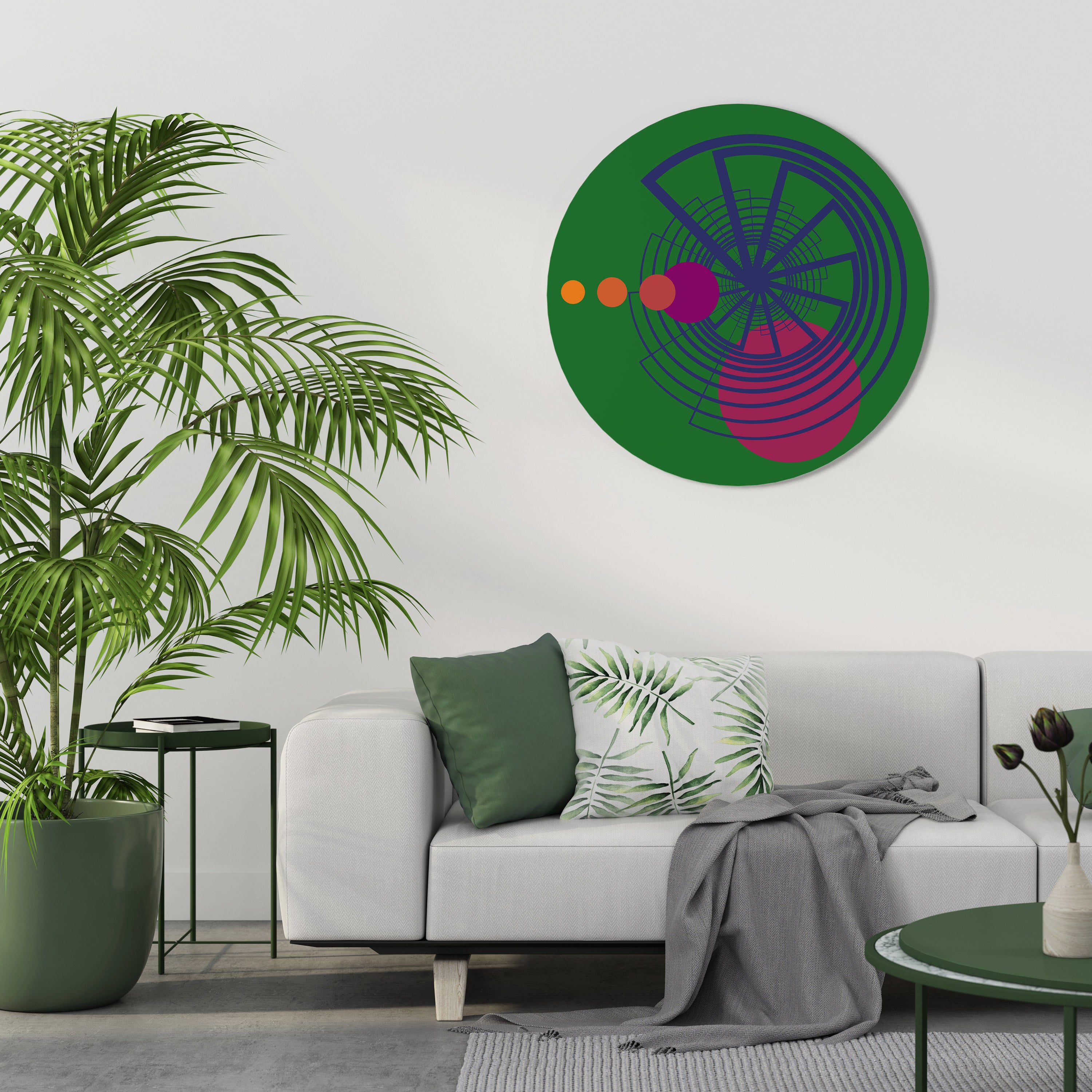 VIVID COLORWHEEL Round Wall Art