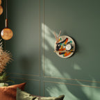 RIBBON REVERIE Estante Redondo Decorativo en Efecto Roble