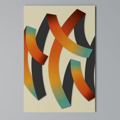 RIBBON REVERIE Cuadro en lienzo vertical