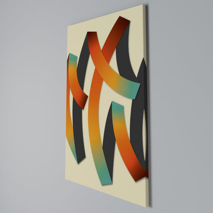 RIBBON REVERIE Cuadro en lienzo vertical