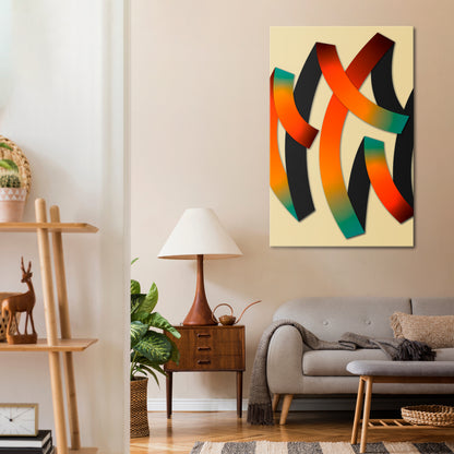 RIBBON REVERIE Cuadro en lienzo vertical