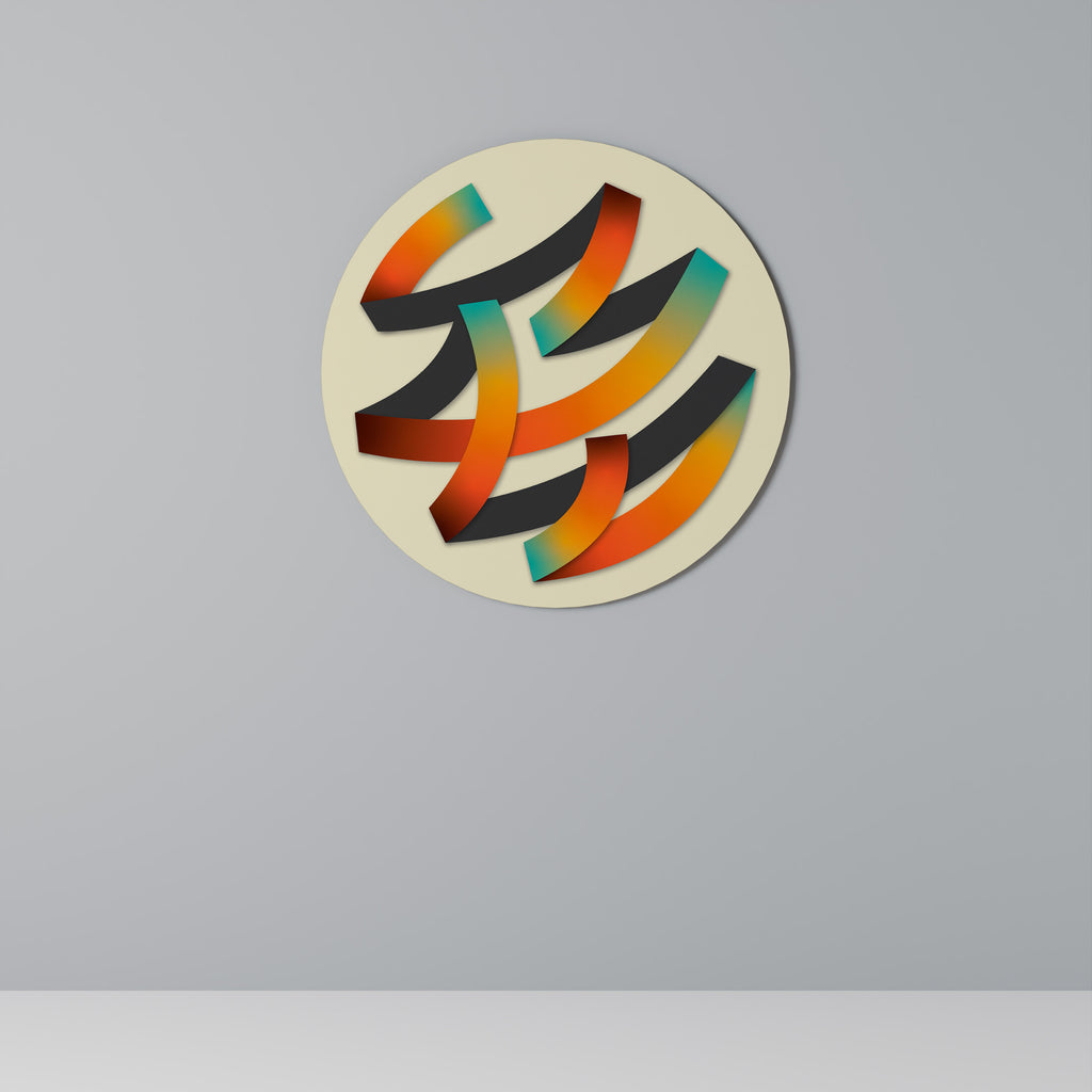 RIBBON REVERIE Round Wall Art