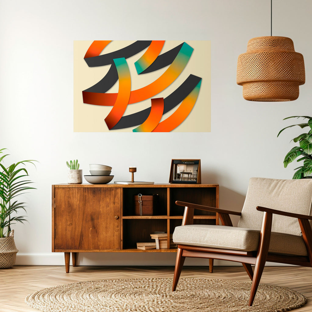 Póster horizontal autoadhesivo RIBBON REVERIE