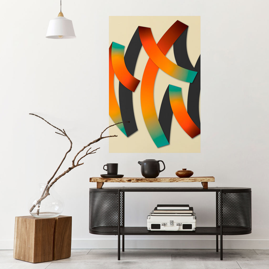 RIBBON REVERIE Peel and Stick Vertical Poster