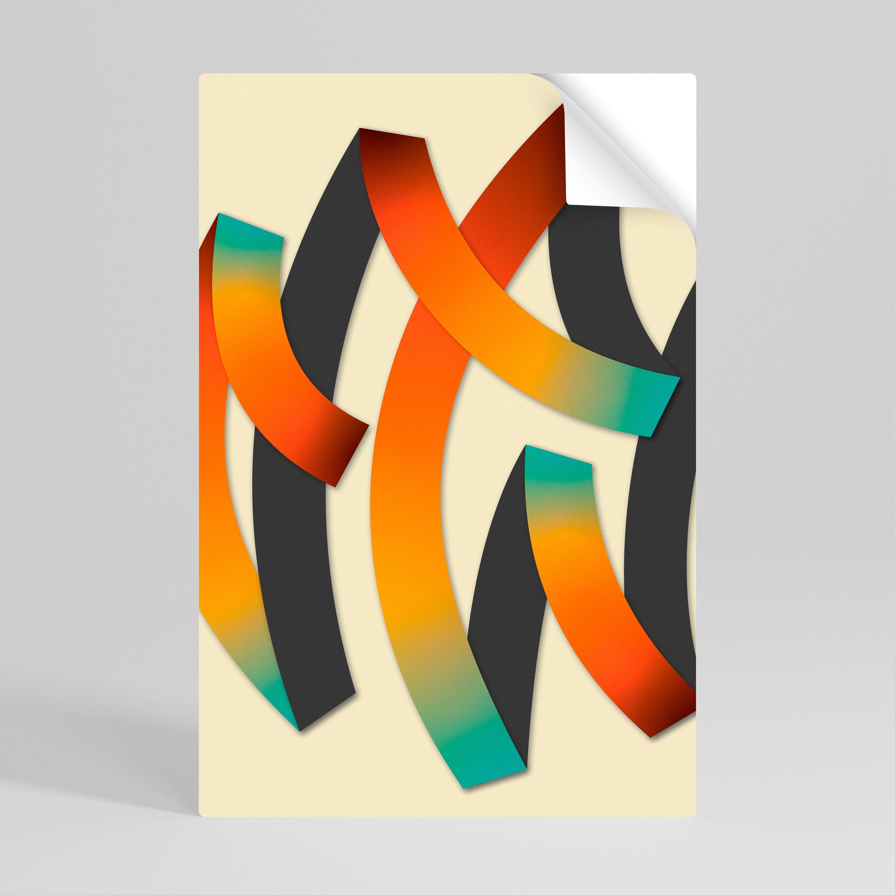 RIBBON REVERIE Póster adhesivo vertical