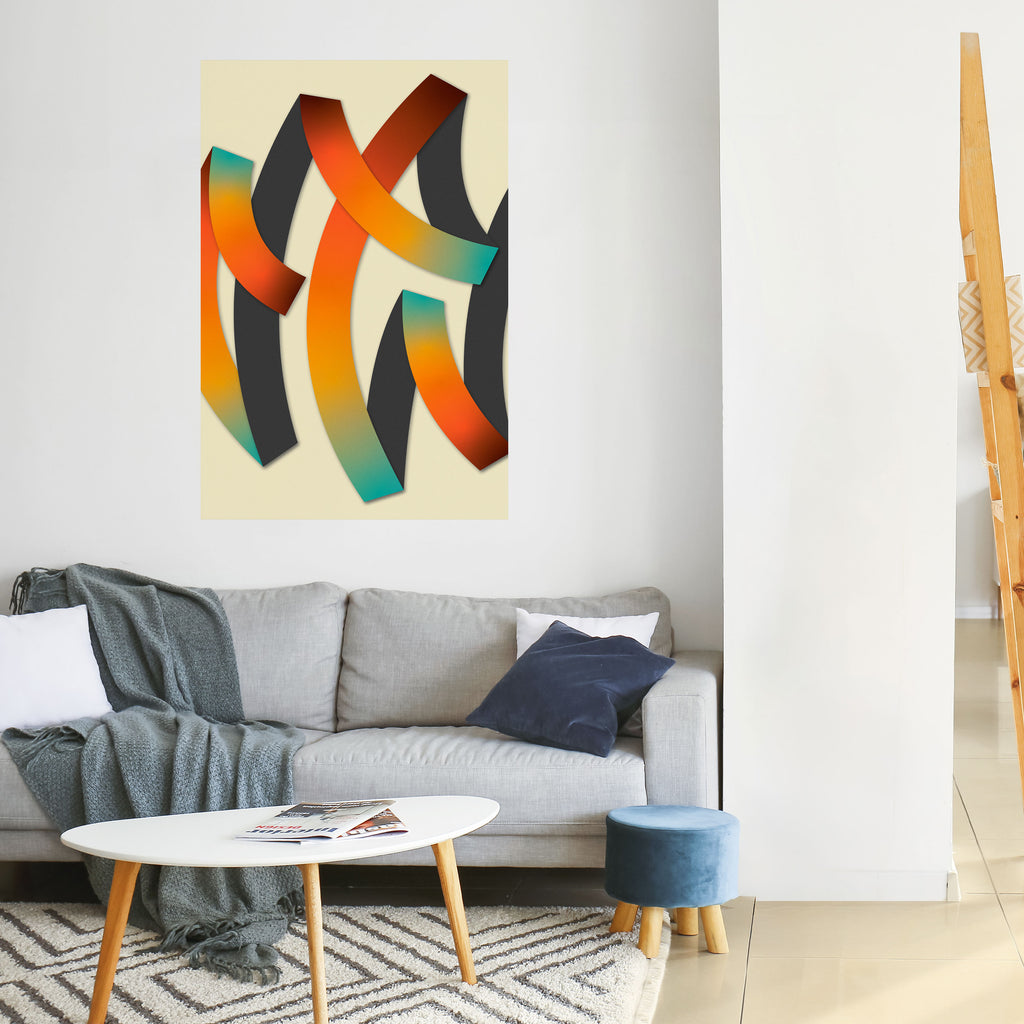 RIBBON REVERIE Peel and Stick Vertical Poster