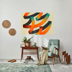 RIBBON REVERIE Peel and Stick Horizontal Poster