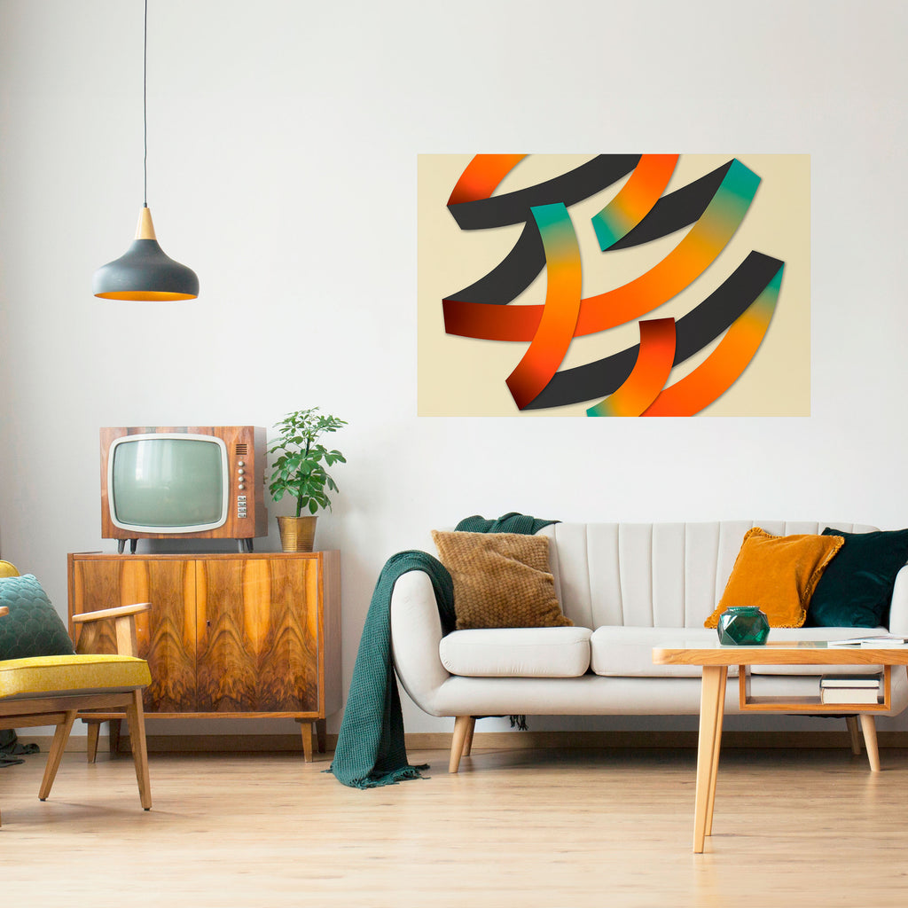 Póster horizontal autoadhesivo RIBBON REVERIE