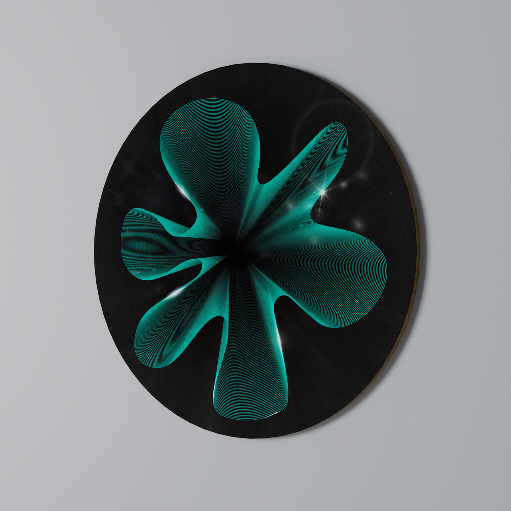 ELECTRIC ILLUSION Round Wall Art