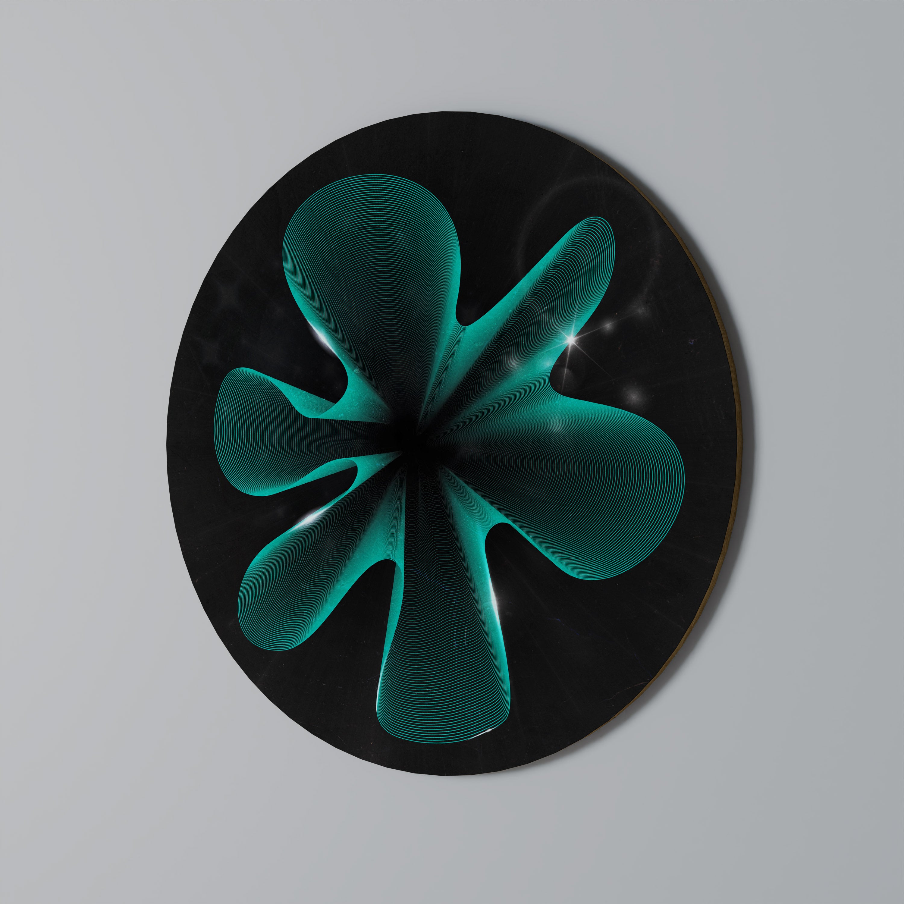 ELECTRIC ILLUSION Round Wall Art