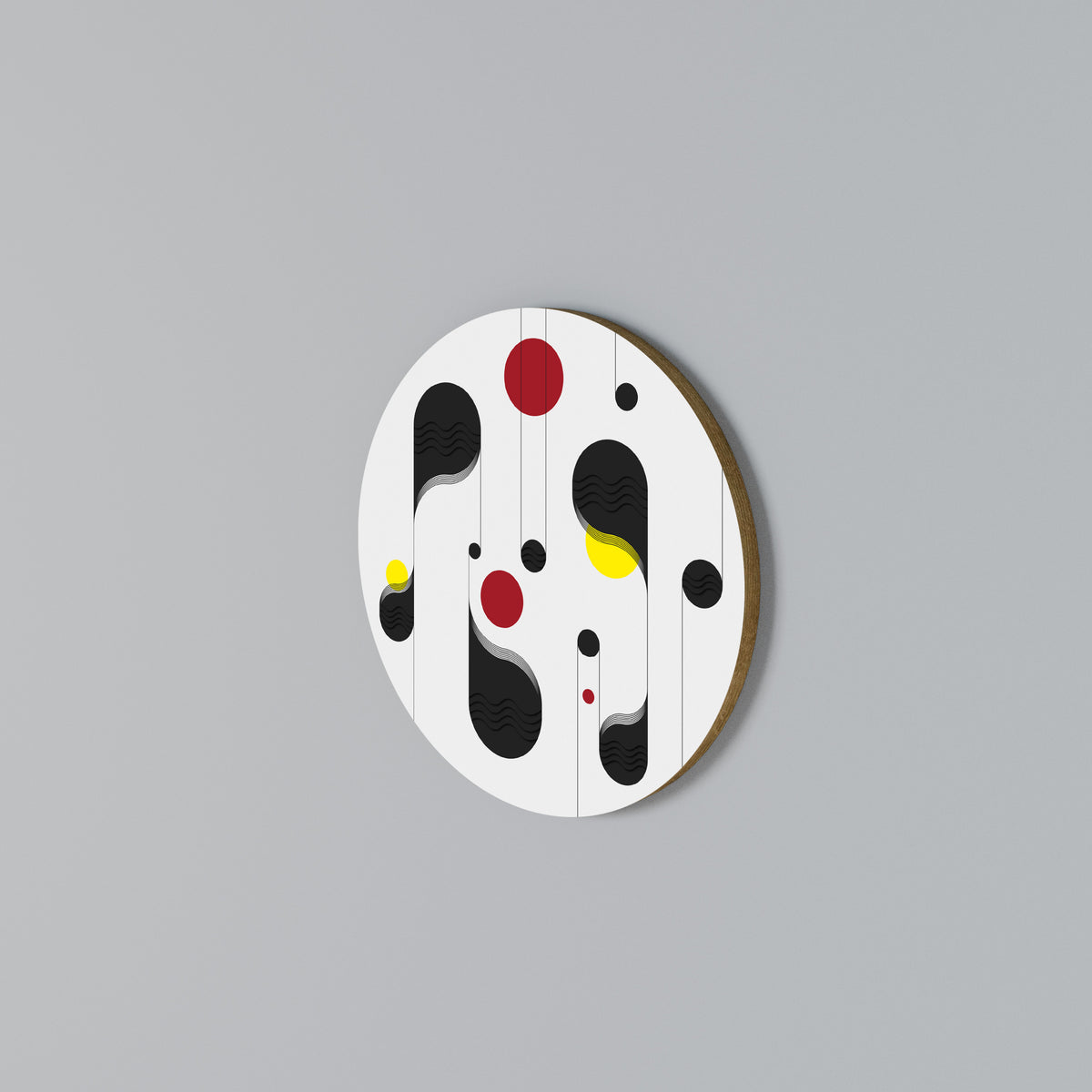 DOT-TO-DOT LULLABY Arte de pared redondo