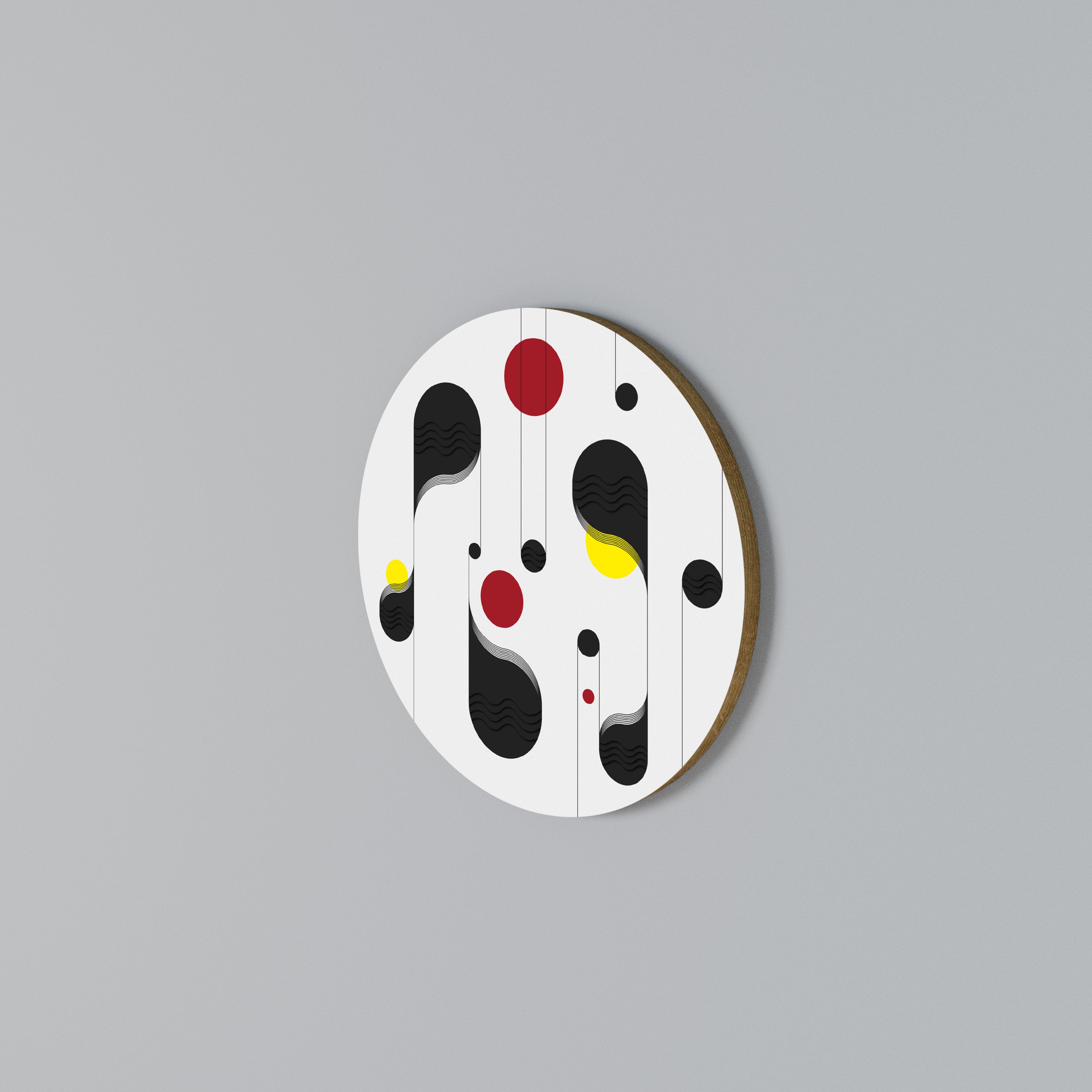 DOT-TO-DOT LULLABY Round Wall Art