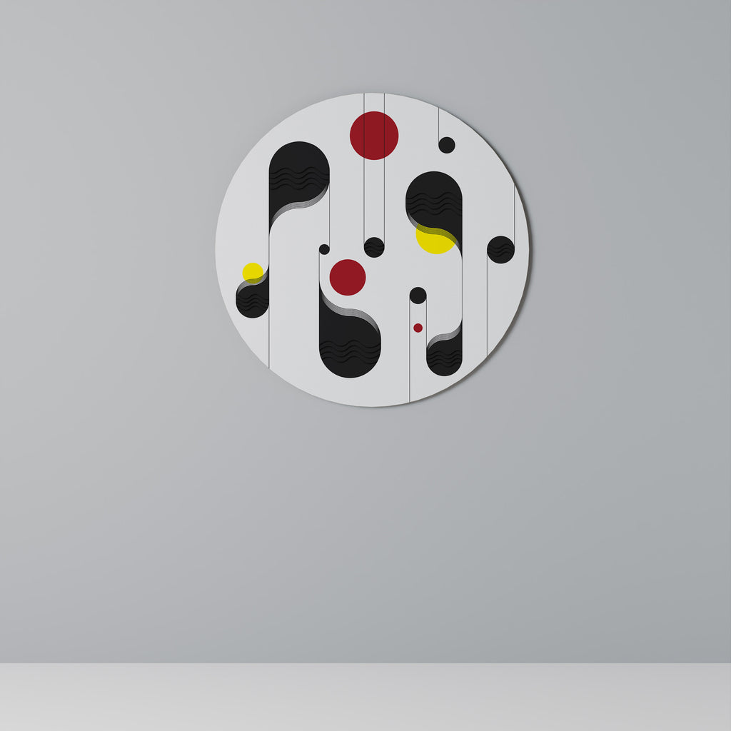 DOT-TO-DOT LULLABY Round Wall Art