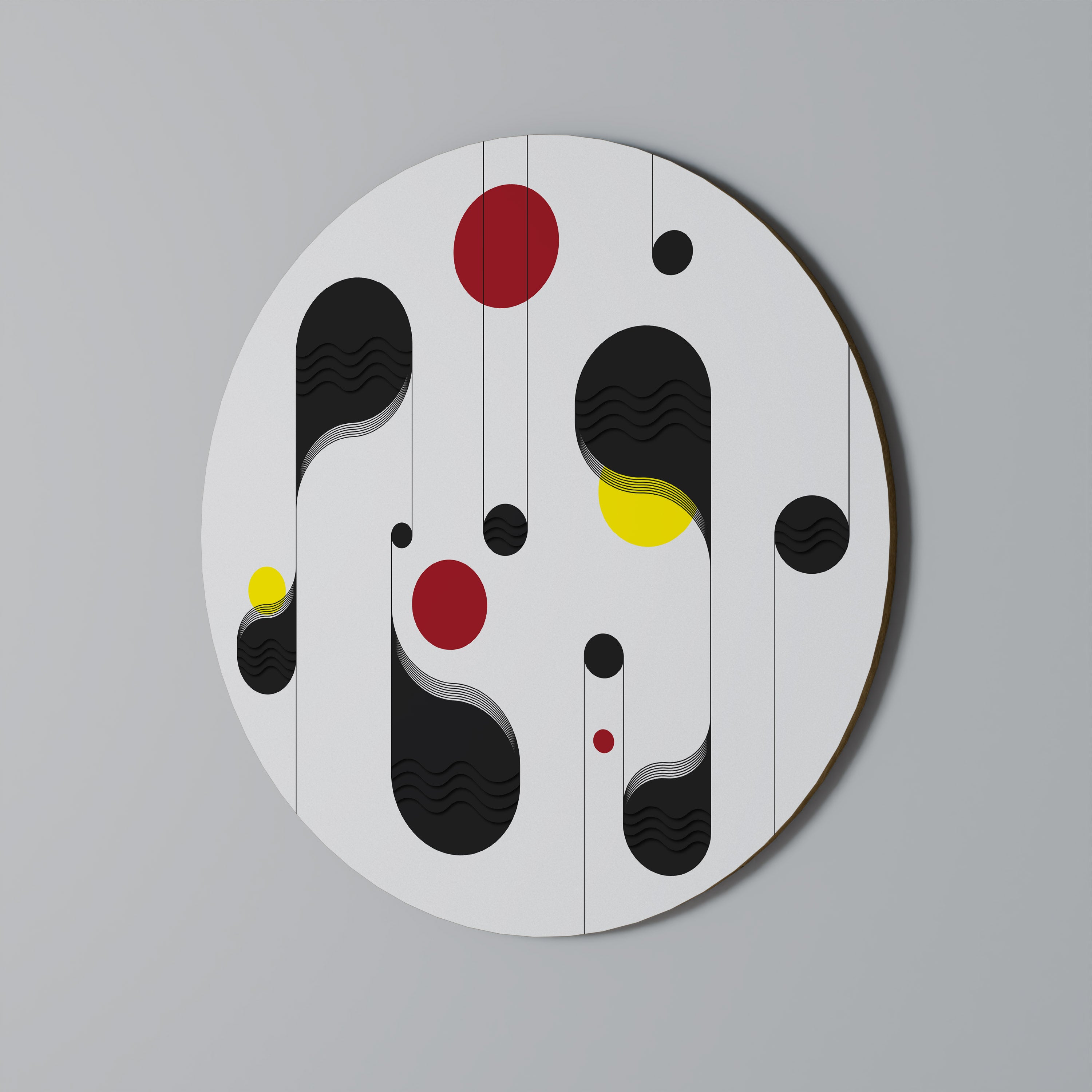 DOT-TO-DOT LULLABY Round Wall Art