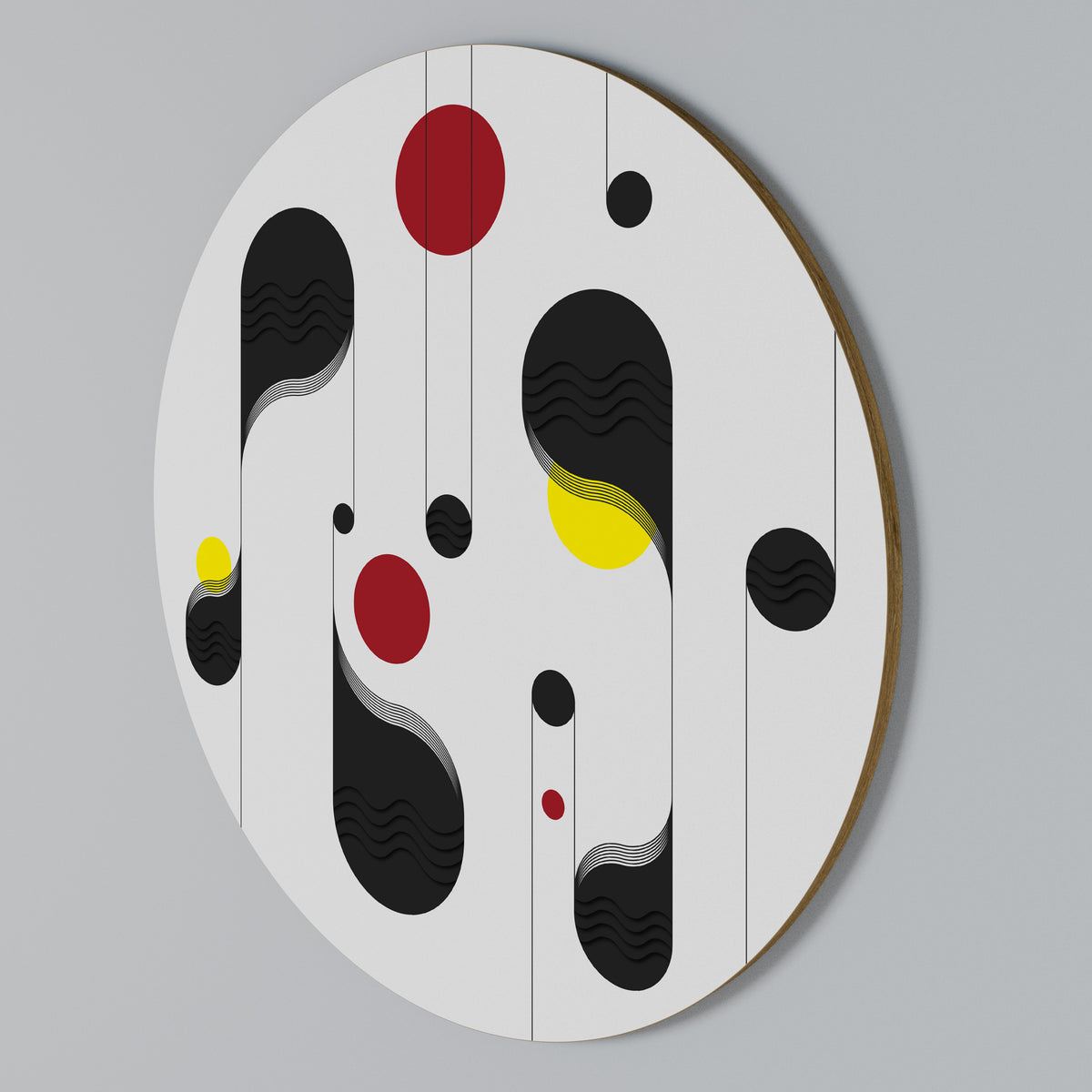DOT-TO-DOT LULLABY Arte de pared redondo